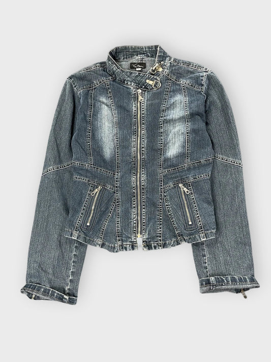 Va Bene Dark Wash Casual Denim Jacket (L)
