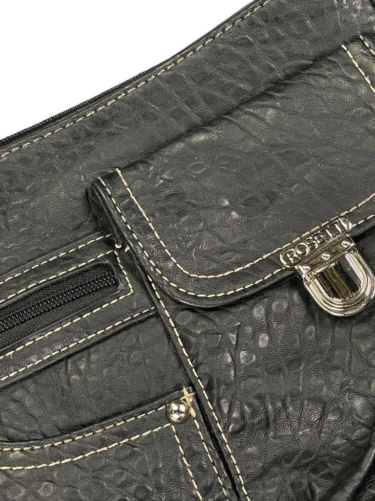 Black Multi Pocket Shoulder Bag (ONESIZE)