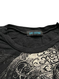 Y2K Black Graphic Wing Print Tee (S)