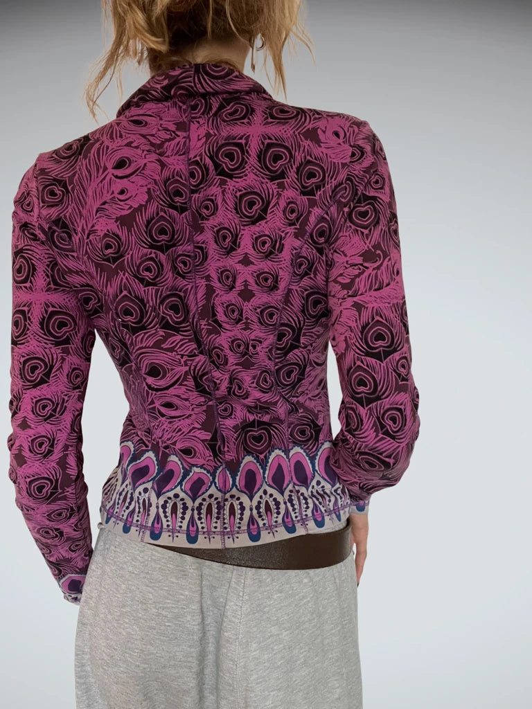 Purple Blazer with Print