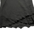 Black Draped Neck Floral Print Top (S)