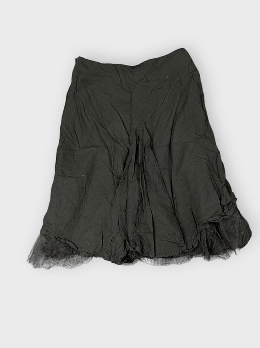 Urban Noir Cotton Flare Skirt (S)