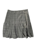 Spacegivly Grey Checkered Pleated Skirt (S)
