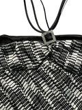 Black and Grey Vest Blouse Combo (S)