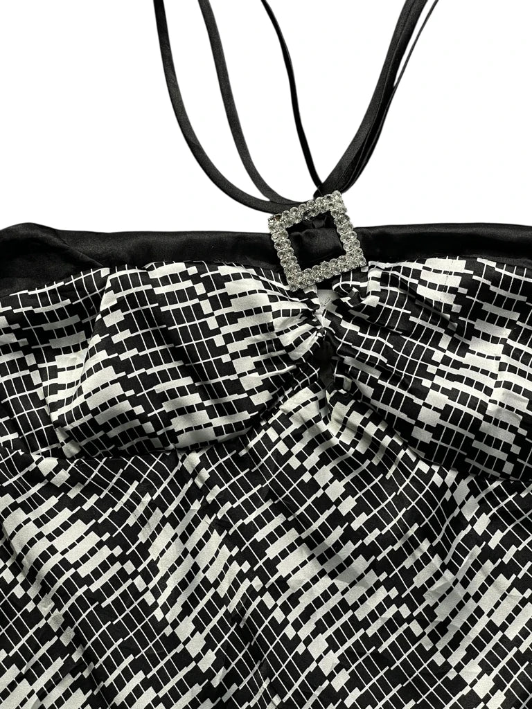 Black and Grey Vest Blouse Combo (S)