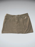 Grey Casual Mini Skirt with Embroidered Logo (XS)
