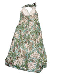 Mocha Ruched Satin-Chiffon Vintage Gown (XL)