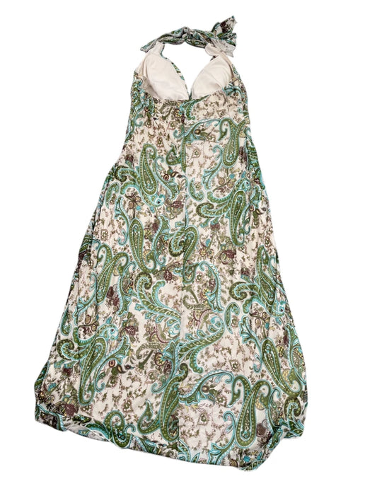 Mocha Ruched Satin-Chiffon Vintage Gown (XL)