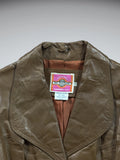 Ms Pionerr Brown Genuine Leather Coat (L)