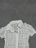 white lace short sleeve shirt