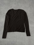 long sleeve brown top