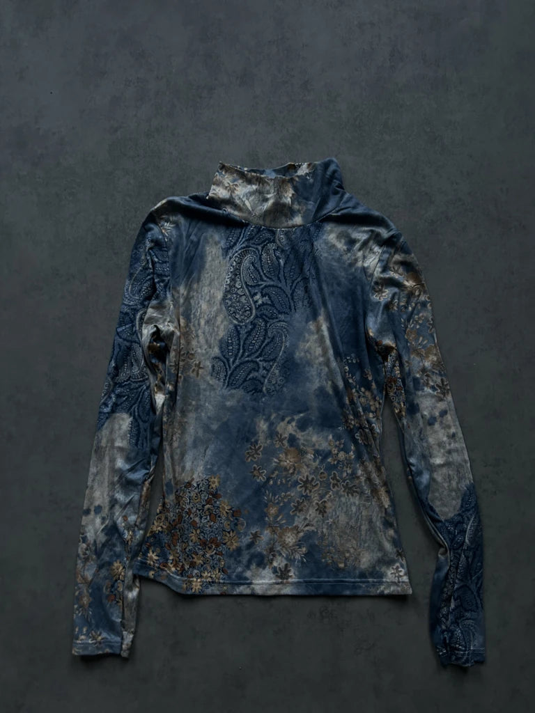 Blue y2k turtle neck