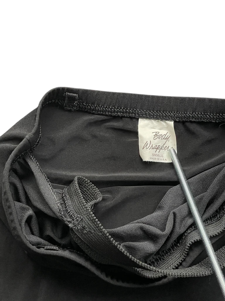 Minimalist Black Asymmetric Strapless Top (S)