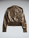 Signify Brown Faux Leather Vintage Jacket (M)