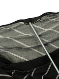 Black Striped Halter Dress Top (XXS)