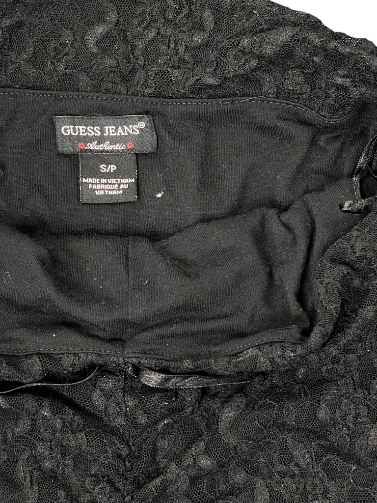 Guess Bow-Front Satin Cocktail Dress in Black (S)
