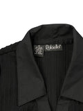 Black Pinstripe Button-Up Shirt (M)