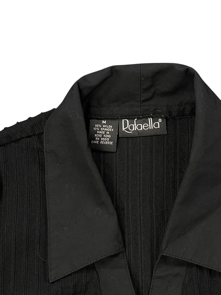 Black Pinstripe Button-Up Shirt (M)