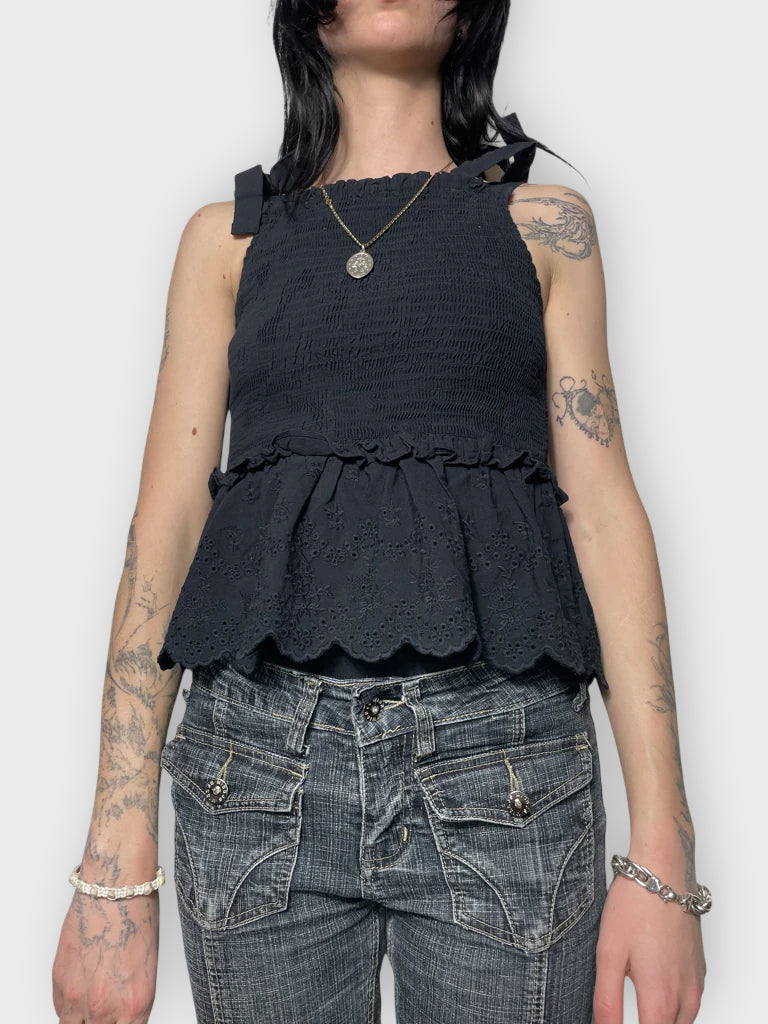 Black Coquette Top (S)