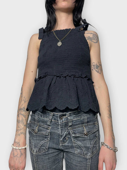 Black Coquette Top (S)