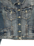 Seduction Cropped Faded Denim Jacket (M)