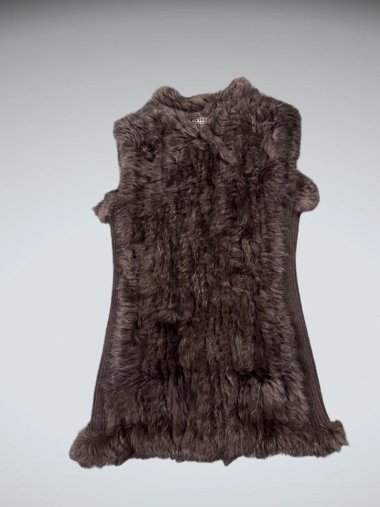Love Token Black Fur Vest (XS)