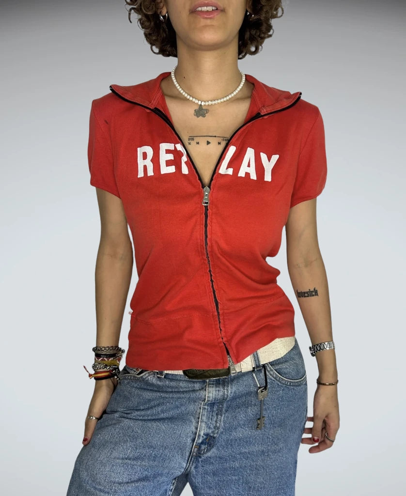 Short-sleeved sporty jacket