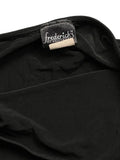 Black Asymmetric Lace-Up Sleeve Top (L)