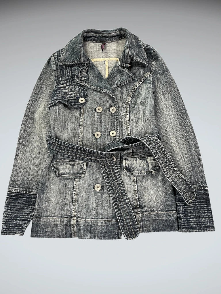 Foxyjeans Double Breasted Denim Coat (XS)