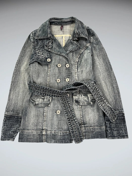 Foxyjeans Double Breasted Denim Coat (XS)