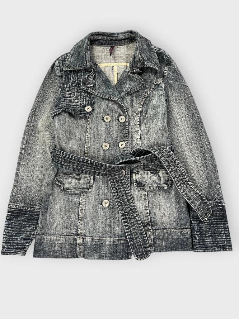 Foxyjeans Double Breasted Denim Coat (XS)