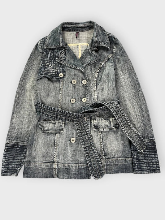 Foxyjeans Double Breasted Denim Coat (XS)