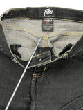 Black Straight-Leg Jeans with Minimalist Detailing (S)