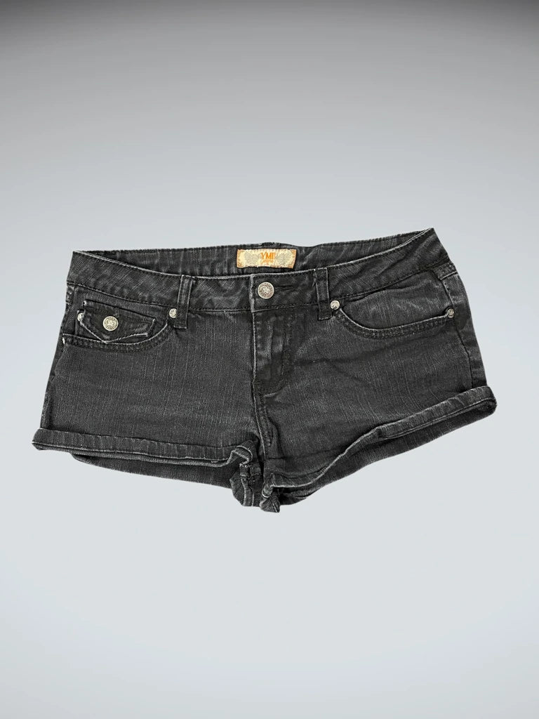 YMI Black Vintage Denim Hotpants (M)