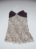 Wild Jaguar Print Vintage Lingerie Top (L)