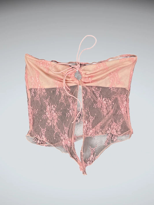 Pink Lingerie Pattern Top (XS)