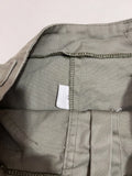 Vintage Olive Green Utility Button Midi Skirt Y2K Style (M)