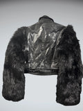 Azalea Wang Black Crocodile Faux Leather Jacket (XL)