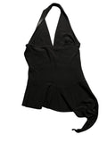 Black Striped Metallic Knit Tank Top (M)