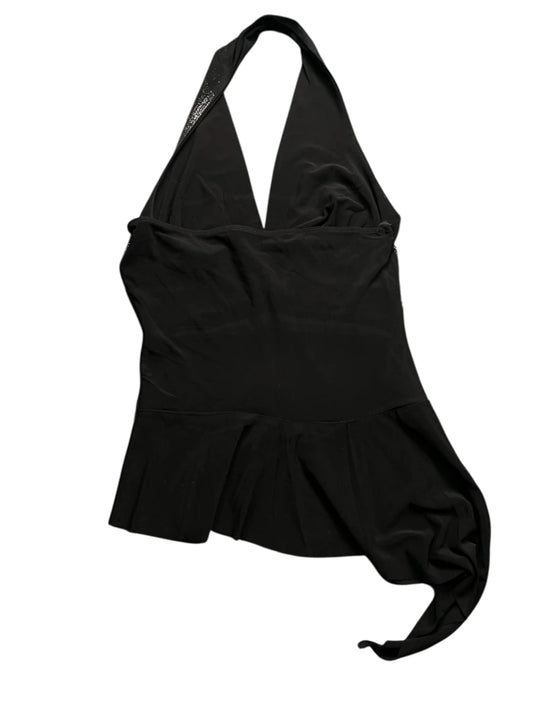 Black Striped Metallic Knit Tank Top (M)