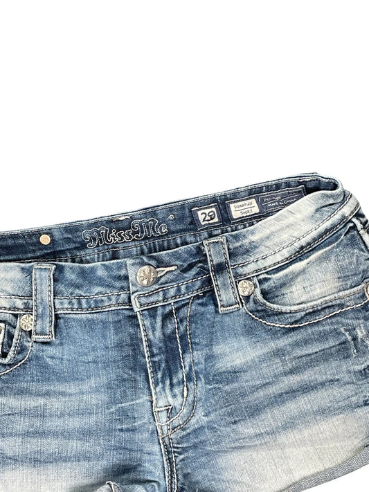 Miss Me Light Wash Vintage Denim Hotpants (M)