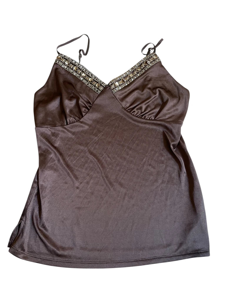 sugar bronze – beaded cami (M)