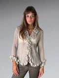 Jaipur Beige Vintage Summer Top (M)