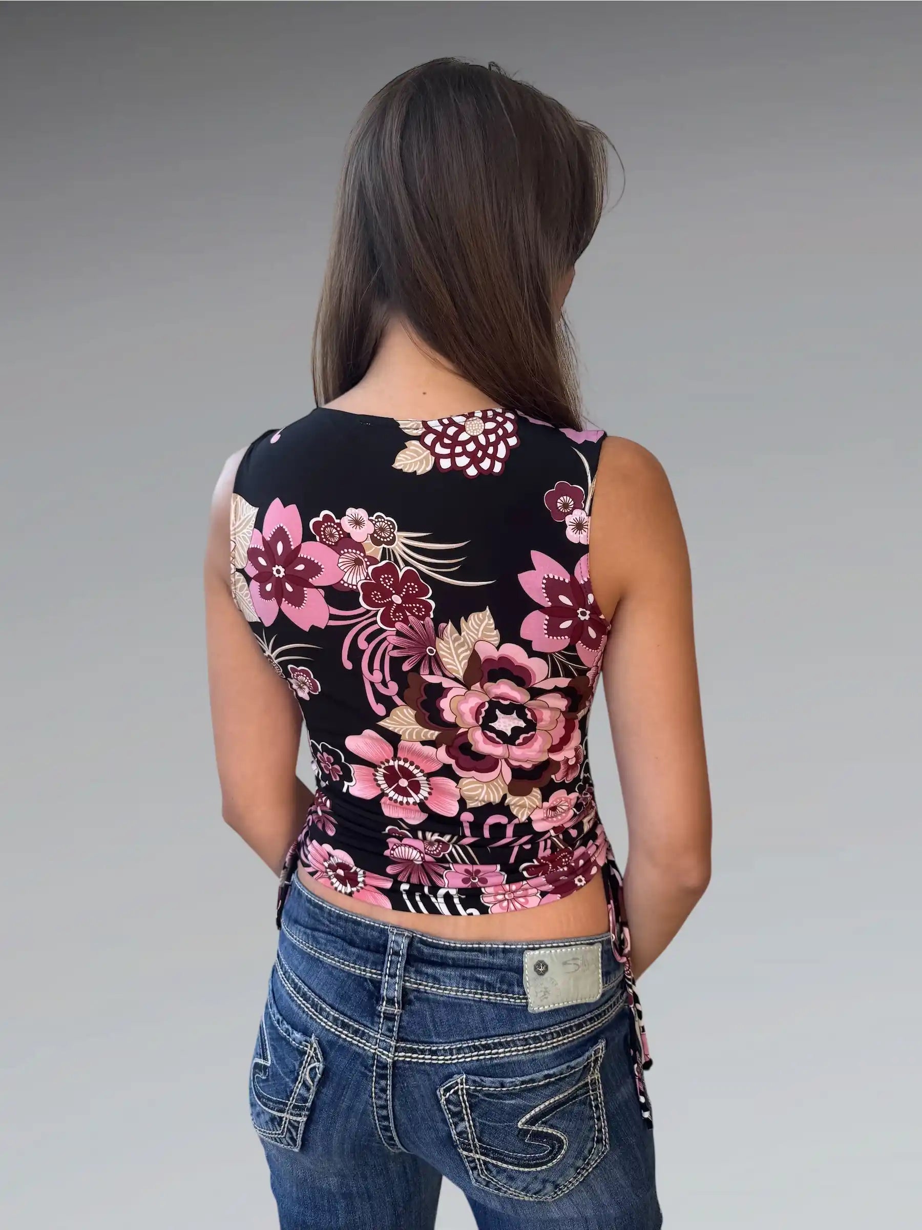 Floral Ruched Top (S)