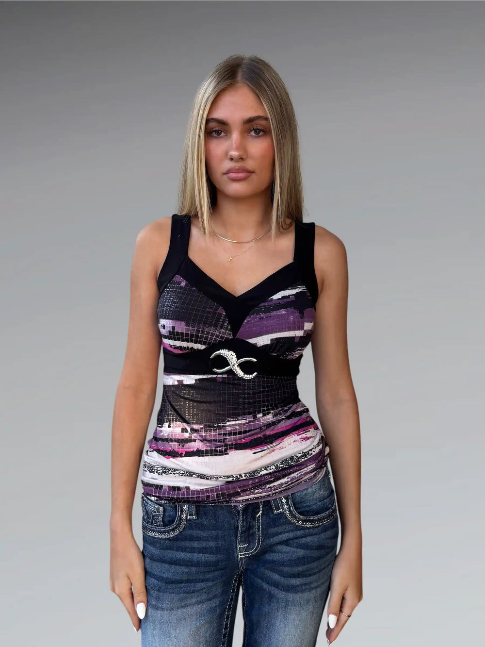Belted Graphic Top (S)