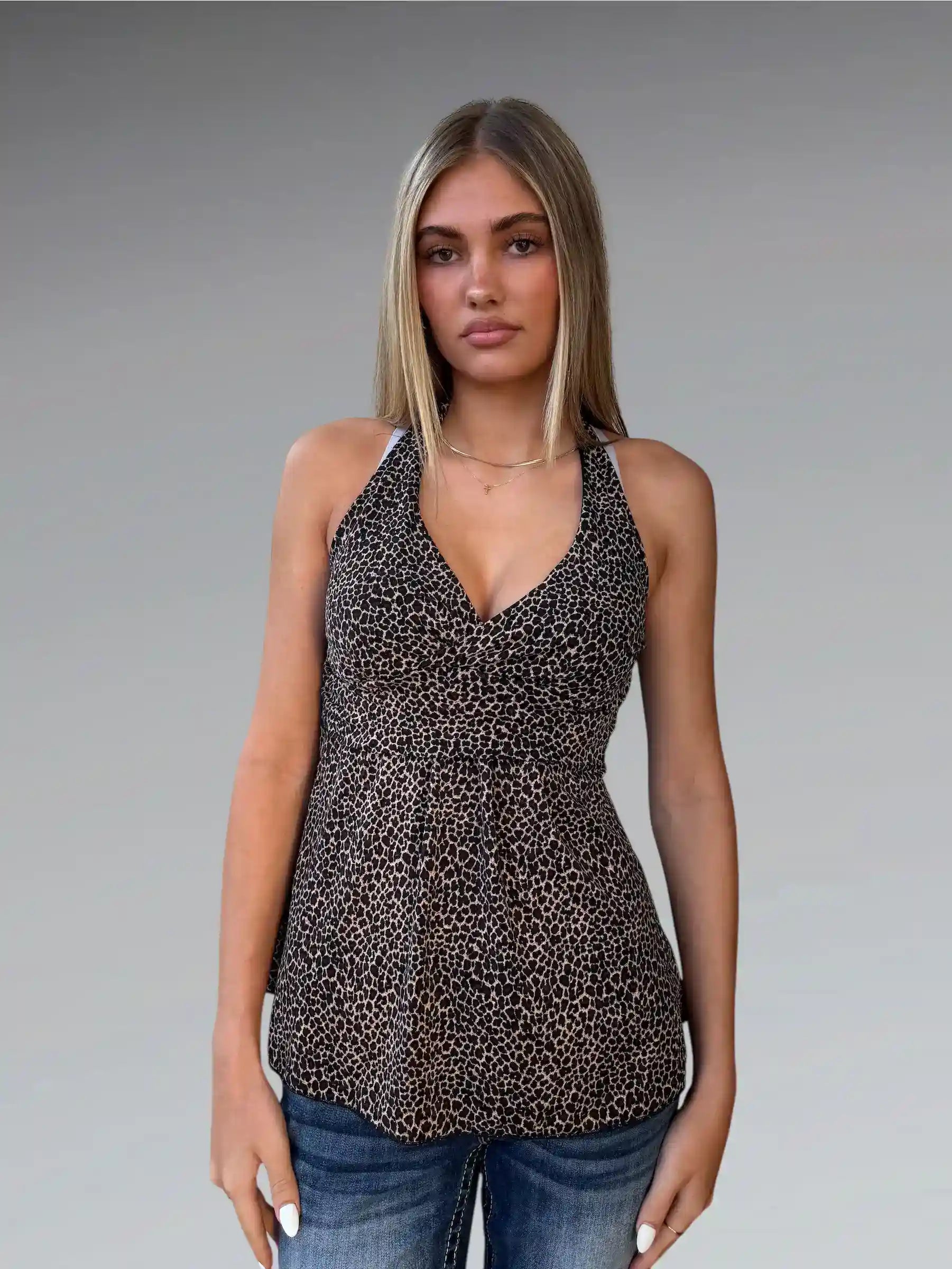 Leopard Neckholder Top (M)