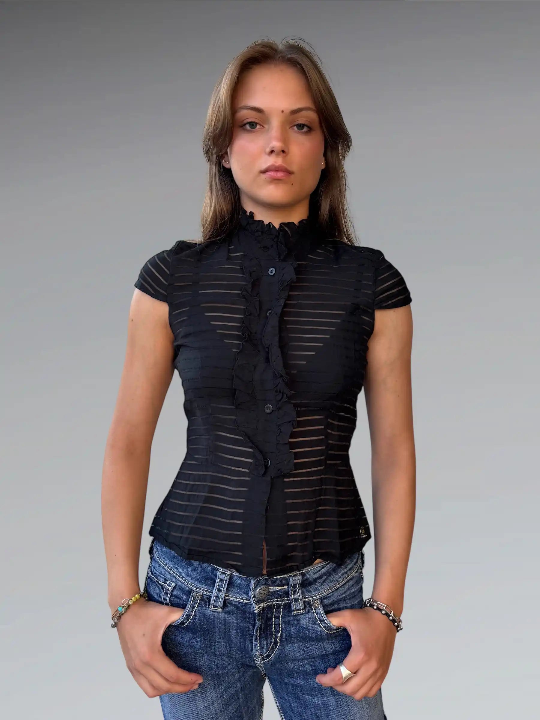 Gothic Ruffle Shirt (S)