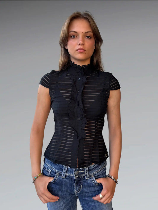 Gothic Ruffle Shirt (S)