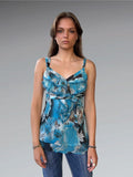 Ocean Bloom Tie Top (S)