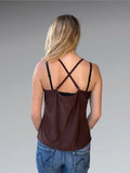 Brown Ring Detail Y2K Halter Top (S)